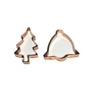 Copper Cookie Cutters 5-1/2-6” Rolled Edge Christmas Tree Bell Large Holiday